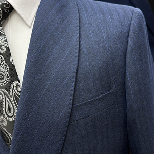 Costumes de Mariage de Luxe pour Hommes, Faits Main et Sur Mesure, Ensemble 2 Pièces avec Veste Droite, Pantalon à Braguette Zippée, Tenue Formelle pour le Marié, Taille Plus Européenne - Product Image 6