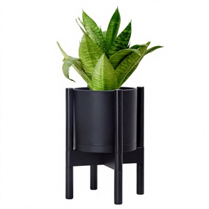 Macetero Moderno de Hierro Galvanizado Negro y Dorado de Alta Calidad con Maceta - Diseño Ecológico y Duradero - Product Image 2
