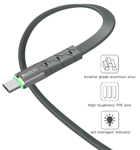 Điện Thoại Di Động Sạc Cáp Dữ Liệu Dòng TPE Phẳng Android Micro USB Cáp Với LED Chỉ Số Ánh Sáng - Product Image 4
