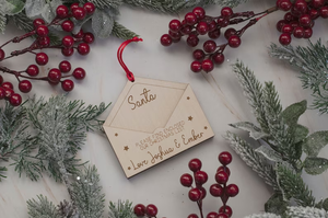 Carta personalizada <span class=keywords><strong>de</strong></span> Papá Noel, adorno <span class=keywords><strong>de</strong></span> <span class=keywords><strong>lista</strong></span> <span class=keywords><strong>de</strong></span> Navidad, recuerdo, regalo <span class=keywords><strong>de</strong></span> madera para niños - Product Image 5