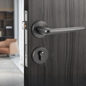 Prix promotionnel usine – Poignée de porte moderne en alliage de zinc avec serrure magnétique silencieuse pour chambre et <span class=keywords><strong>cuisine</strong></span> (quinet d'entrée) - Product Image 4