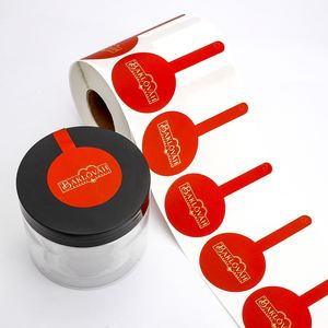 Étiquettes d'emballage personnalisées étanches et anti-effraction pour pâtisserie Baklovah, forme irrégulière rouge, estampées or, autocollantes - Product Image 4