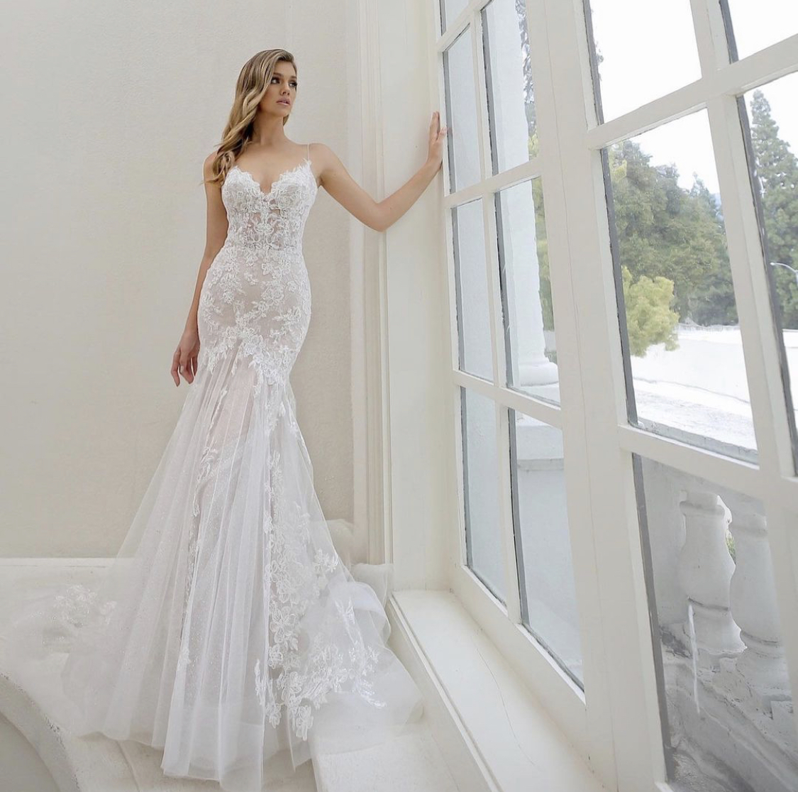 ON435 Gorgeous Mermaid Wedding Dress Spaghetti Straps Backless Lace Appliques Tulle Sweep Train Bride Gown| Alibaba.com ON435 Gorgeous Mermaid Wedding Dress Spaghetti Straps Backless Lace Appliques Tulle Sweep Train Bride Gown| Alibaba.com