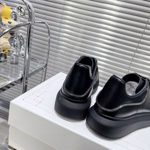 Chaussures de sport formelles pour femmes, pour la marche et la course, avec empeigne en PU et cuir artificiel, fermeture éclair, durables - Product Image 5