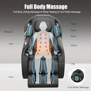 Realrelax 2023 cadeira de massagem reclinável SL para cadeiras de massagem elétricas 4d cadeira de massagem de luxo de corpo inteiro gravidade zero