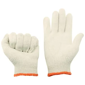 China Wholesale Mens Working Guantes Industrial Labor Hand Safety Work Knitted Cotton Gloves For Work Construction
