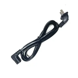 Elbow 8-word tail power cord TV audio printer two-plug curved eight-word lengthened universal 1.5/2/3 m