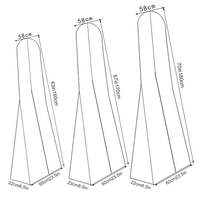 Sac de rangement avec logo personnalisé portable pliable pour robe de mariée longue poussière housse pour robe de mariage vêtement