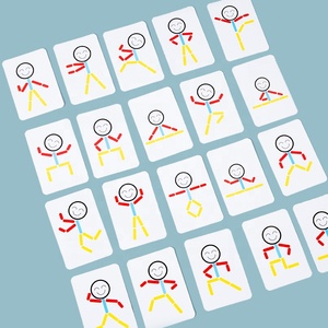Piccolo Uomo di Legno Creativo Ginnastica Sportiva Puzzle Educativo Divertente <span class=keywords><strong>con</strong></span> Bastoncini di Varie Forme per Asilo - Product Image 3