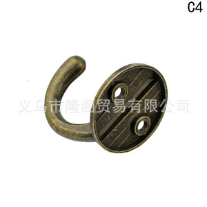 C3 4 Wall <b>Hook</b> Zinc Alloy Round Single <b>Hook</b> <b>Black</b> Antique Green For Clothing Furniture Wall Mounted - Product Image 2