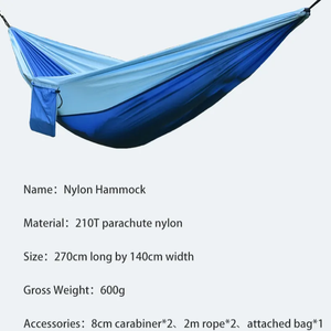 Taille unique 270*140cm <span class=keywords><strong>hamac</strong></span> de camping résistant à la déchirure de meilleure qualité pour les voyages en plein air - Product Image 6