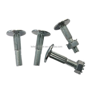 Hex <b>Flange</b> Head <b>Bolt</b> With Nut Zinc Plated Galvanized Steel Class 8.8 Unc Thread Two Nuts Per <b>Bolt</b> - Product Image 4