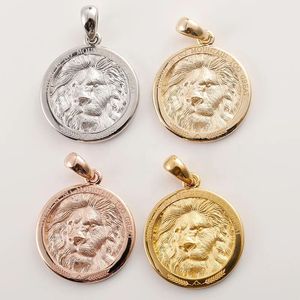 จี้รูปหัวสิงโตแบบกำหนดเอง Xinfly ทอง 10k 14k 18k รูปทรงกลม สำหรับทำเครื่องประดับ ขายส่ง - Product Image 5