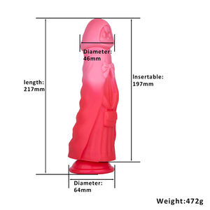 Énorme épais en gros mignon Silicone coloré petit chaperon rouge godes jouet adulte pour femmes hommes cadeaux de noël jouets - Product Image 6