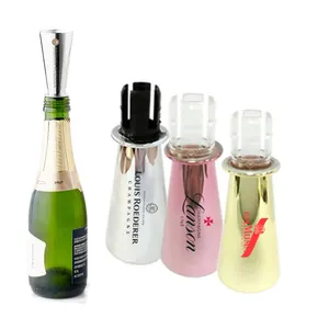 Hot Sale Werbe geschenk Kunststoff Bierflasche Champagner Pourer Trichter Pourer Mini Black Champagne Sipper