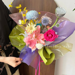 Flor de IRIS largo, película impermeable, papel floral envuelto, papel de cristal translúcido, floristas, materiales de embalaje - Product Image 5