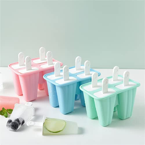 Moule à glaces en silicone alimentaire sans BPA à 6 compartiments, pour glaces maison, avec sac OPP et brosse de nettoyage - Product Image 3