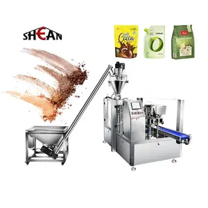 Hoge Snelheid Automatische Koffie Thee Cacaopoeder Zakje Verpakkingsmachine Tarwemeel Maïs Poeder Doypack Verpakkingsmachine