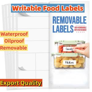 สติกเกอร์ติดขวดแบบกันน้ำสำหรับเก็บอาหาร ป้ายติดขวดแบบเขียนได้ สั่งทำโลโก้ได้ ป้ายติดขวดกันน้ำสำหรับครัว ป้ายติดขวดกันน้ำมัน - Product Image 2