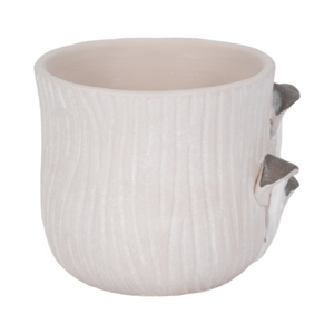 Maceta moderna de cemento con apliques de hongos para decoración del hogar, interior y exterior. - Product Image 3