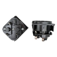YUADON 16A 250V AC Europäische/Deutsche/Koreanische Kassettensteckdose mit Sicherheitstür Tischplatte Industriell ABS Messing