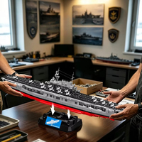 12GO 98016 2026 Nouveau MOC 1:300 Porte-avions CV-6 Modèle de bateau à construire pour adultes, ornement, cadeau, 4269 pièces, ensembles de blocs de construction