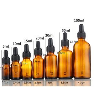 Vide 30ml 50ml 100ml verre ambré huile essentielle compte-gouttes sérum bouteille cheveux huile corps huile <span class=keywords><strong>goutteur</strong></span> bouteille - Product Image 3