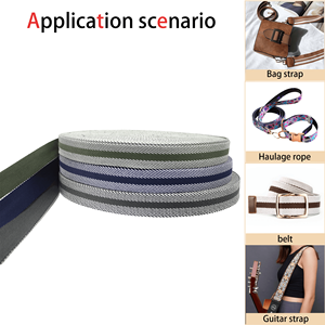 Tali Webbing Poliester Bergaris Tebal <span class=keywords><strong>3</strong></span>.8cm, Tali Anyaman Tahan Lama dan Anti-Selip, Tali Bahu Multifungsi - Product Image 6