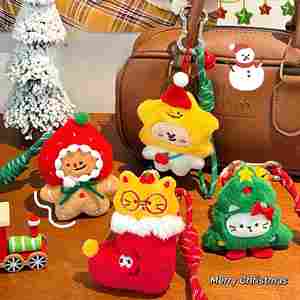 Nuevo Llavero de Peluche Navideño 2026: Adorable Colgante Festivo de Papá Noel, Reno y Muñeco de Nieve para Mochilas de Niñas y Adolescentes - Product Image 2