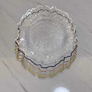 Plato de Presentación de 13 Pulgadas, Color Oro Rosa, Plástico Transparente, Venta al por Mayor, para Bodas y Fiestas, Reutilizable, Elegante y Económico - Product Image 5