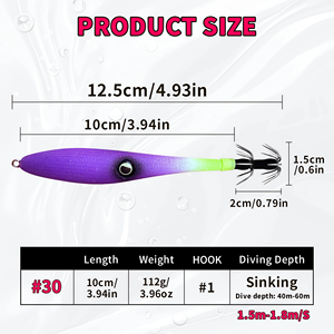 Señuelo Luminoso para Calamar de 57g-154g, Señuelo <span class=keywords><strong>EGI</strong></span> para Pesca en Aguas Profundas de 50-80m, Cebo Luminoso para Pulpo y Sepia, Venta al por Mayor - Product Image 3