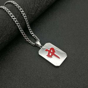Chinese Mahjong <b>Titanium</b> Steel Pendant Necklace Green Character Unisex Gift Jewelry - Product Image 2