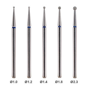 Kugelförmige Diamant-Nagelbohrer Runde Nagelhautfräser Maniküre Rotationsfräser 2,35mm Schaft - Product Image 4