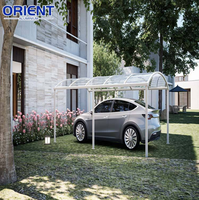 Grand système de carport en aluminium, abri élégant pour une ou deux voitures, idéal pour le stationnement des véhicules