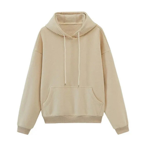 Plain Men's Pullover Hoodie 100% Cotton <b>Sweatshirt</b> with Front Pocket Winter Oversized Eco-Friendly Casual Wear - Product Image 4