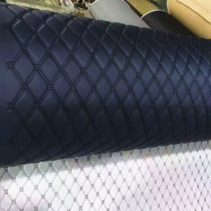 Universal 10mm <b>Leather</b> <b>Car</b> Floor Liner Plaid Embroidered Mat Material Roll Fashion Interior <b>Cover</b> - Product Image 6