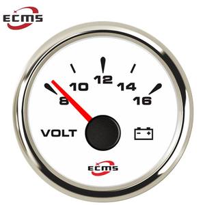 Nouveau voltmètre universel ECMS à rétroéclairage multiple 52 mm pour voiture et <span class=keywords><strong>bateau</strong></span>, <span class=keywords><strong>jauge</strong></span> 8-16 V, moteur diesel <span class=keywords><strong>essence</strong></span>, générateur de tension - Product Image 1