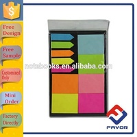 Marché de la papeterie de Yiwu Exporte Bloc-notes autocollants colorés avec un design élégant