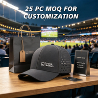 Gorra de Béisbol Deportiva Impermeable con Logotipo Personalizado, de Secado Rápido, para Hombre, de 6 Paneles, con Orificios Cortados con Láser, Perforada, de Alto Rendimiento