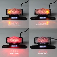 Motorrad Aluminium Kennzeichenhalter mit LED Bremslicht und Blinkern für SUZUKI DRZ400E DRZ400S DRZ400SM
