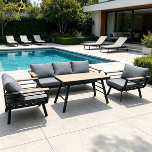 Ensemble <span class=keywords><strong>de</strong></span> canapés d'hôtel en métal moderne mobilier d'extérieur en aluminium ensemble <span class=keywords><strong>de</strong></span> canapés <span class=keywords><strong>de</strong></span> <span class=keywords><strong>jardin</strong></span> canapé <span class=keywords><strong>de</strong></span> <span class=keywords><strong>jardin</strong></span> extérieur <span class=keywords><strong>noir</strong></span> - Product Image 2