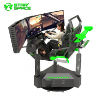 Máquina de Juego de Carreras de Autos con 3 Pantallas y Movimiento de 3 Grados de Libertad, Simulador de Carreras F1 para Parques de Diversiones o Uso Doméstico