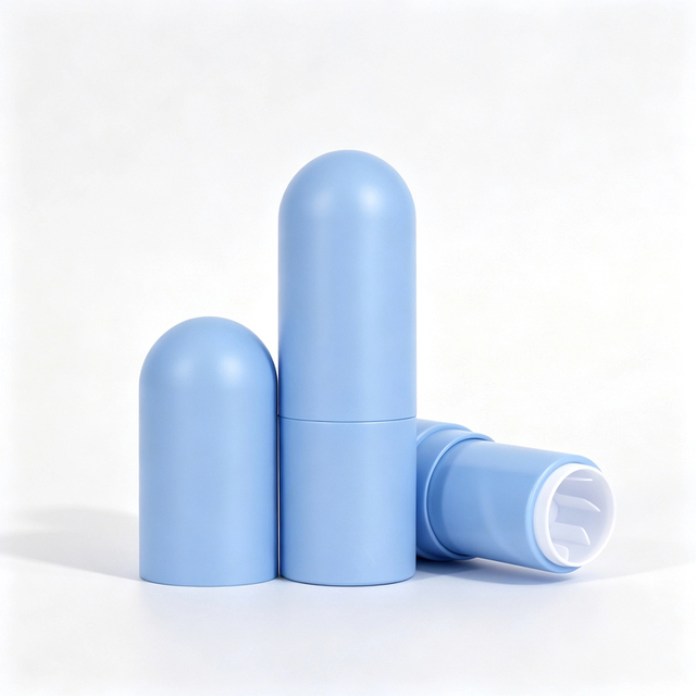 PCR Approved Plastic Lipstick Tube 8g Lip Balm Moisture Screw up Chapstick Tubes Biodegradable for Comfrey Salve Tube HX501B