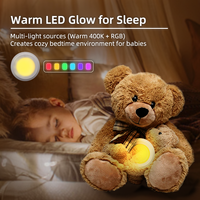 Veilleuse Personnalisée Aide au Sommeil Module Sonore Haut-Parleur Machine à Sons Ourson en Peluche