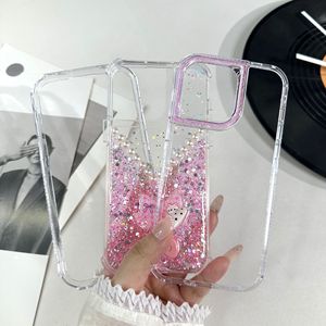<span class=keywords><strong>Coque</strong></span> <span class=keywords><strong>de</strong></span> téléphone antichoc pour iPhone 18 17 16 ProMax, double couche transparente avec perles brillantes et nœud 3D en résine époxy - Product Image 2