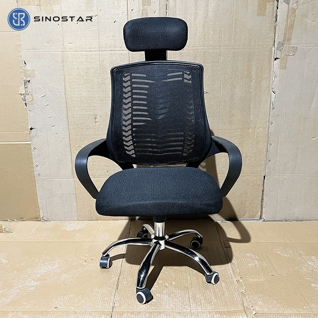 Modern Ergonomic Office Workstation Chair with Adjustable Mesh Headrest Computer Features