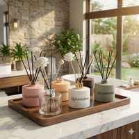 Bouteilles diffuseuses en verre, bouteilles diffuseuses personnalisées, bouteilles diffuseuses à roseaux 100ml 200ml 500ml, bouteilles diffuseuses à roseaux vides, ambre givré