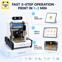 Mesin Pencetak Permen Panda-3D Otomatis, Robot Lukis Gula Baru, Mesin Pencetak Makanan Komersial, AI, Bisnis Ritel, Printer Permen 220V, Layar Sentuh
