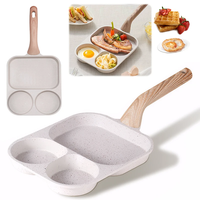 Mini ustensiles de cuisine poêle à frire en aluminium 4 trous fond en fonte gaz Induction prêt Design moderne Offre Spéciale cuisine en métal