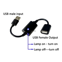 Interrupteur à distance sans fil USB RF 5V DC pour bande LED, lampe de lecture, ventilateur